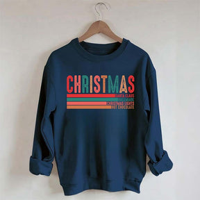 Retro Christmas Santa Clause Xmas Light Sweatshirt