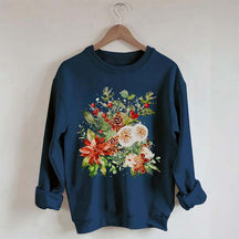 Vintage Christmas Floral Sweatshirt