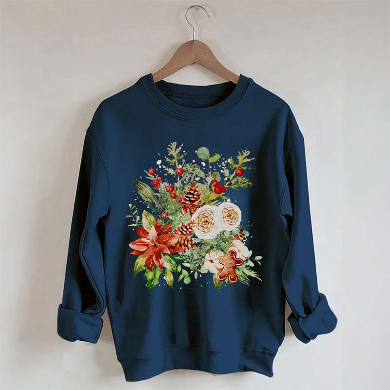 Vintage Christmas Floral Sweatshirt