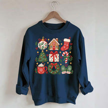 Boho Cozy Christmas Matching Xmas Sweatshirt