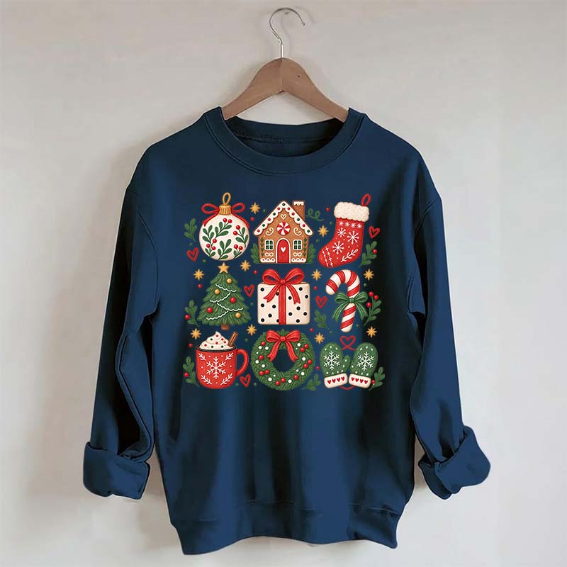 Boho Cozy Christmas Matching Xmas Sweatshirt