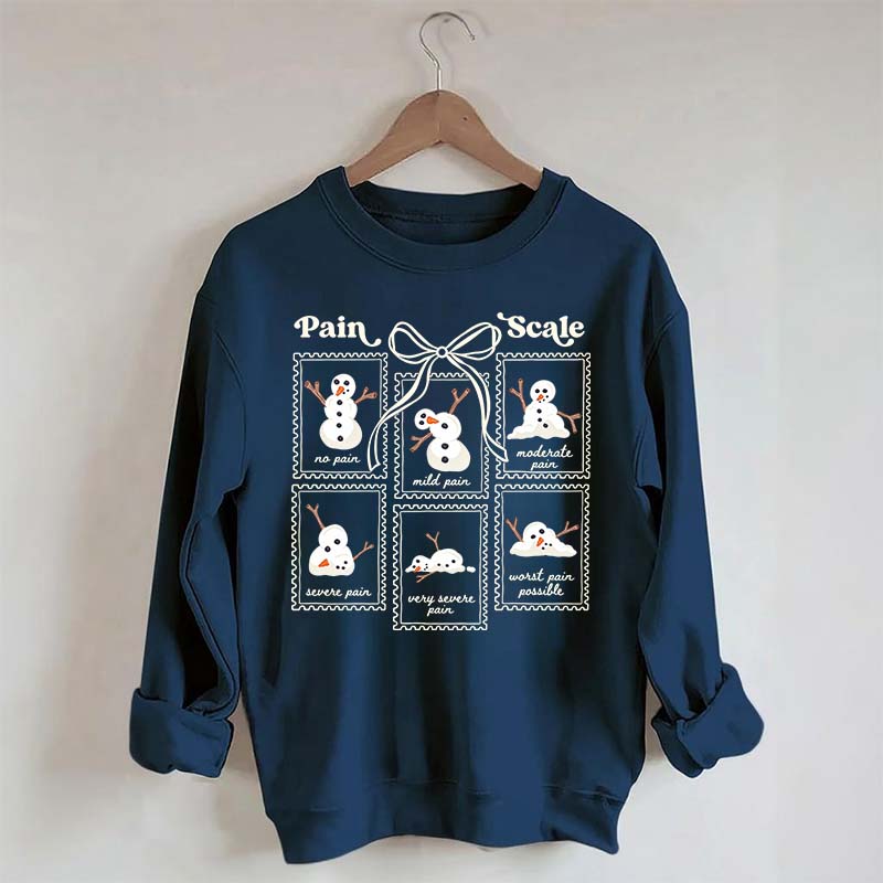 Funny Pain Scale Medical Holiday Sweatshirt