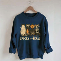 Cute Spooky and Feral Raccoon Sweatshirt