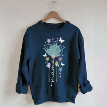 Mama Flower Butterfly Sweatshirt