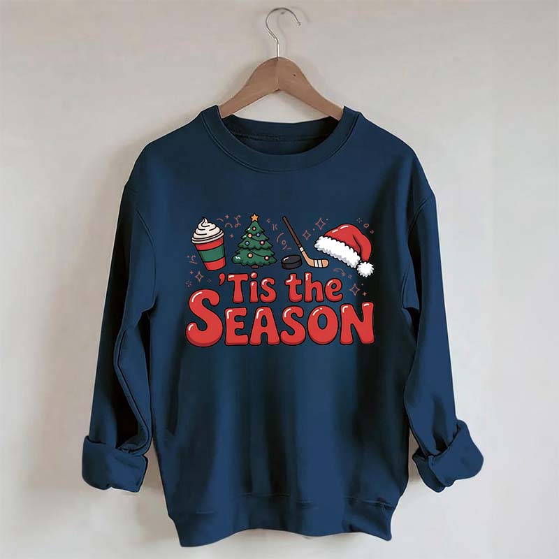 Christmas Tis The Season Hockey Sweatshirt