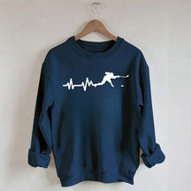 Ice Hockey Player Heartbeat Sweatshirt