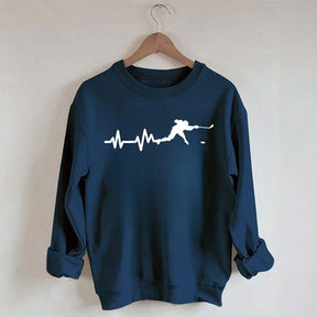 Ice Hockey Player Heartbeat Sweatshirt