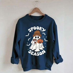 Halloween Ghost Spooky Season Coffee Sweatshirt