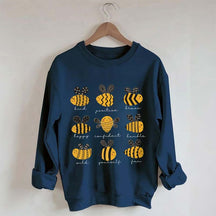 Cute Bee Positivity Teacher Sweatshirt