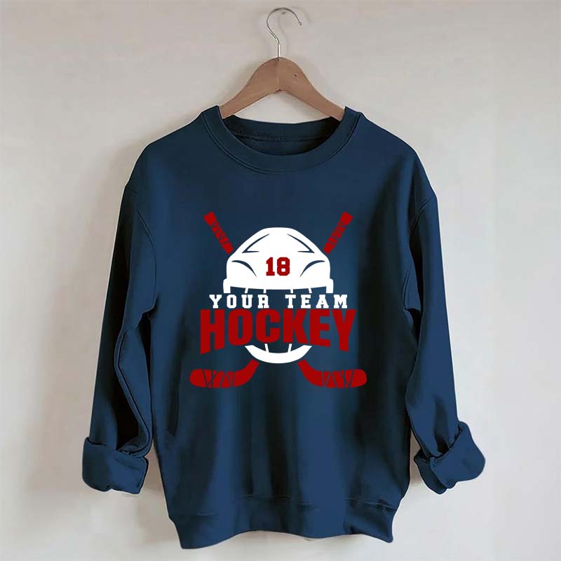 Custom Hockey Name Graphic Sweatshirt