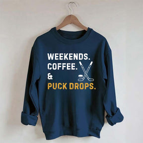 weekend Coffee Puck Drops Sweatshirt