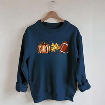 Fall Football Pumpkin Graphic Sweatshirt