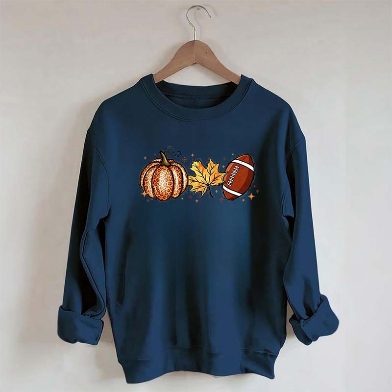 Fall Football Pumpkin Graphic Sweatshirt