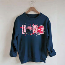 Hockey Valentine Heart Sweatshirt