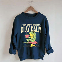Born to Dilly Dally Vintage Frog Sweatshirt