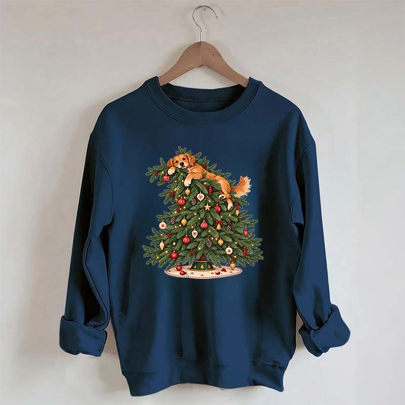 Christmas Tree Dogs Cute Sweatshirt