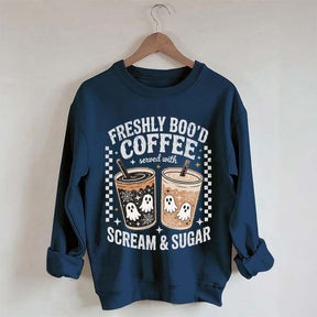 Freshly Boo'd Coffee: Served with Scream & Sugar Sweatshirt