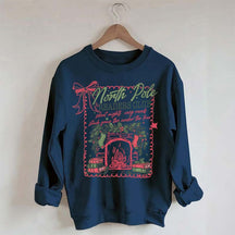 North Pole Readers Club Coquette Christmas Book Sweatshirt