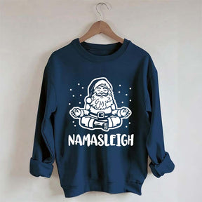 Namasleigh Funny Santa Christmas Sweatshirt