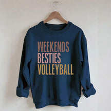 Weekends Besties Volleyball Sweatshirt