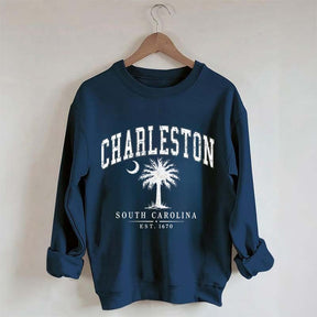 Retro Charleston South Carolina Palm Tree Sweatshirt