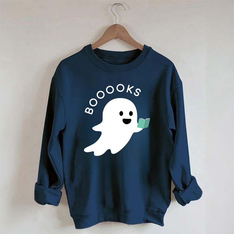 Ghost Books Reader Booooks Cute Sweatshirt