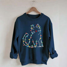 Cat Christmas Lights Sweatshirt