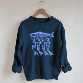 Vintage Tinned Fish Mermaid Sweatshirt