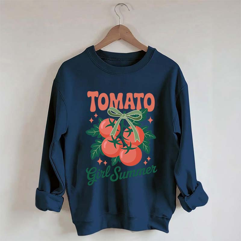 Fresh Garden Vegetable Tomato Girl Swwatshirt