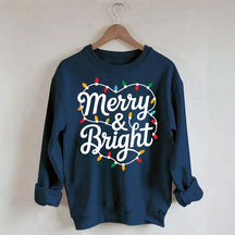 Merry & Bright Holiday Christmas Sweatshirt