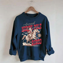 Annual North Pole Rodeo Western Christmas Sweatshirt