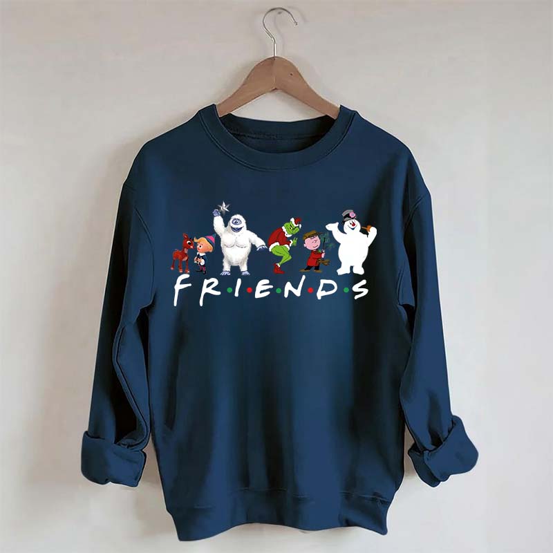 Cute Cartoon Christmas Friends Sweatshirt