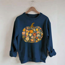 Boho Flowers Pumpkin Sweatshirt