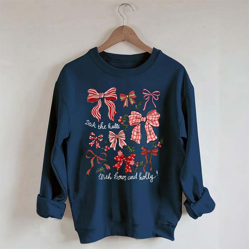 Christmas Coquette Bow Holiday Sweatshirt