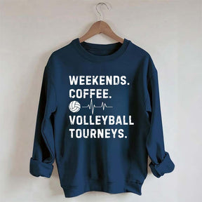 Weekends Coffee Volleyball Players Sweatshirt