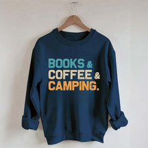 Books Coffee Camping Sweatshirt