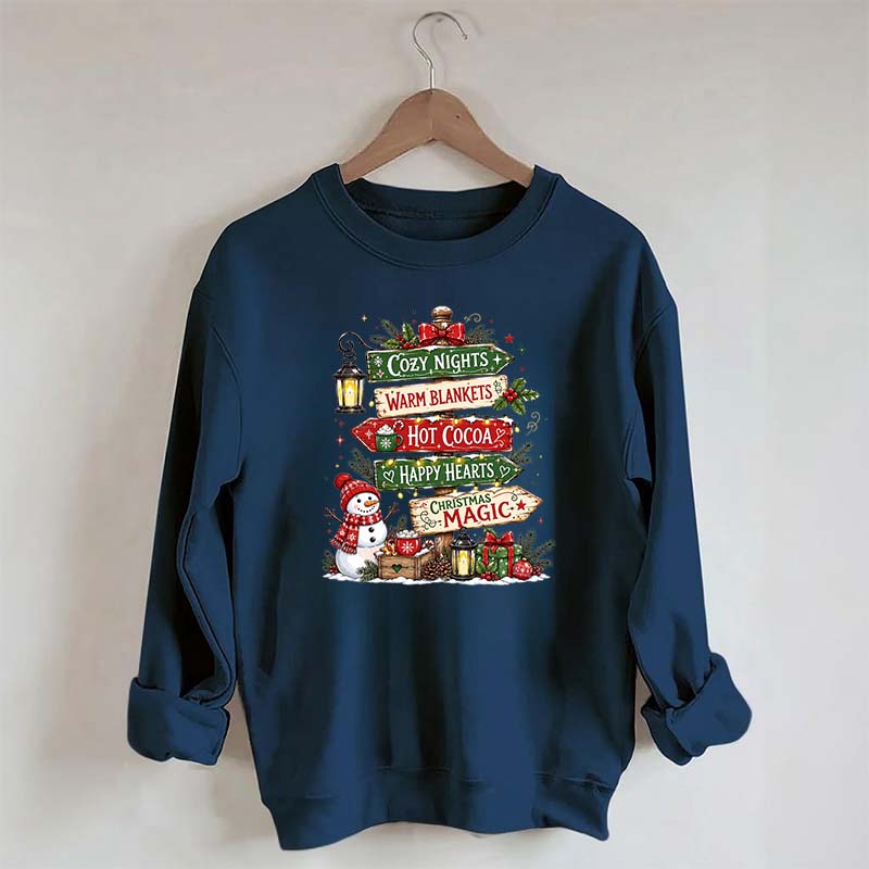 Funny Watercolor Christmas Signpost Sweatshirt