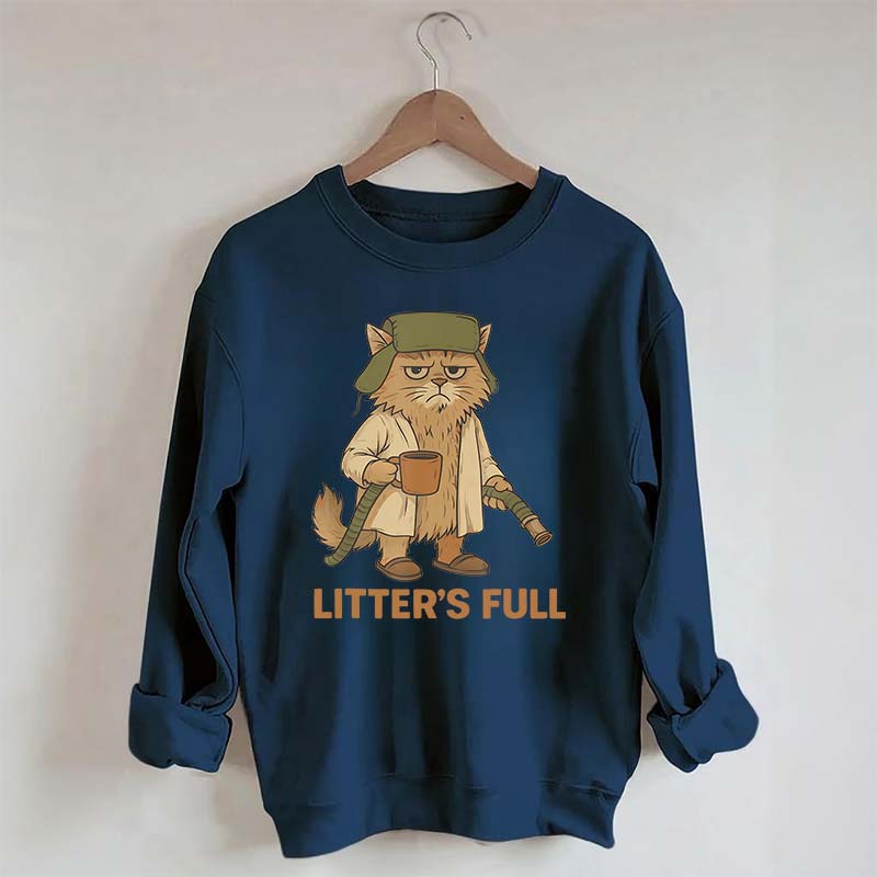 Litters Full Funny Cat Lovers Christmas Xmas Sweatshirt