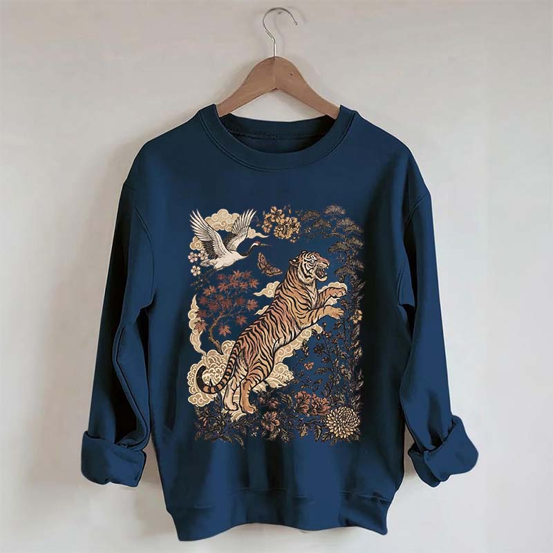 Retro Tiger Wild Cat Sweatshirt