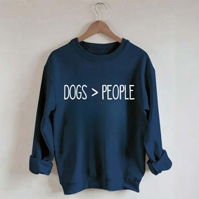 Dogs Over People Minimalist Sweatshirt