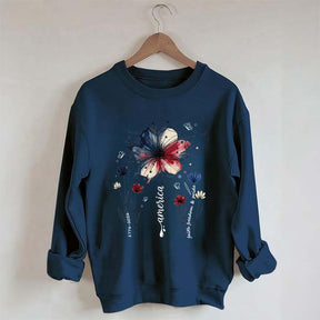 USA 250th Anniversary Floral Sweatshirt