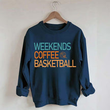 Weekends Coffee Basketball Vibes Sweatshirt