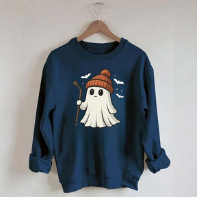 Fun Hockey Halloween Cute Ghost Sweatshirt