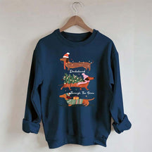 Funny Dachshund Through the Snow Sweatshirt