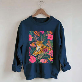 Tiger Floral Jungle Animal Sweatshirt