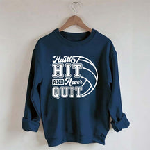 Hustle Never Quit Gameday Games Practice Fan Sweatshirt