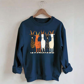 Colorful Goat Funny Farm Animal Sweatshirt