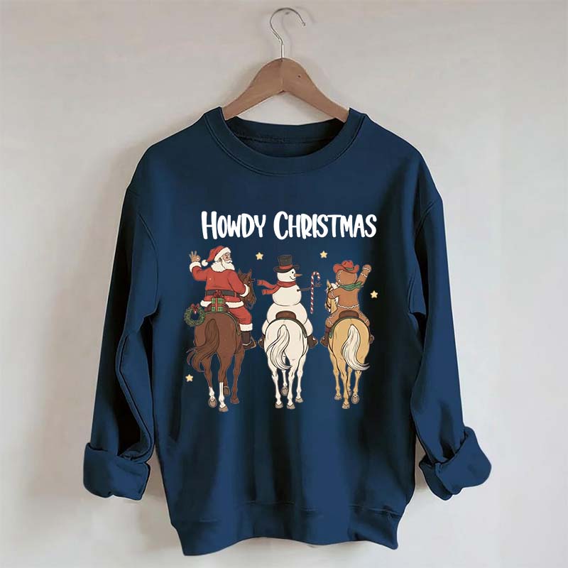 Howdy Christmas Western Cowgirl Rodeo Sweatshirt