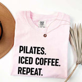 Pilates Iced Coffee Repeat T-Shirt