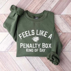 Funny Hockey Mom Penalty Box Kind Of Day Sweatshirt